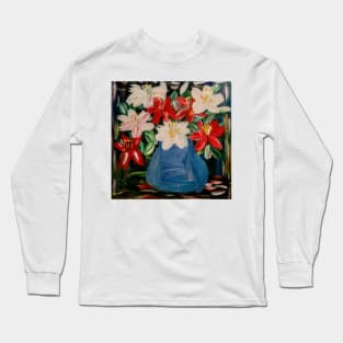 Some abstract  carnations flowers in a vase Long Sleeve T-Shirt